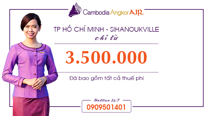 Vé máy bay giá rẻ đi Sihanoukville