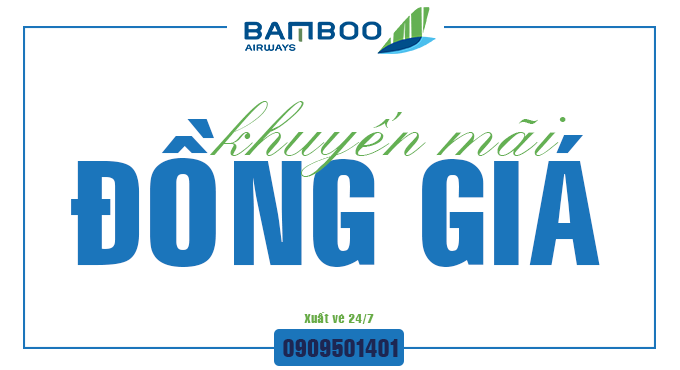 Vé máy bay Bamboo đồng giá siêu rẻ